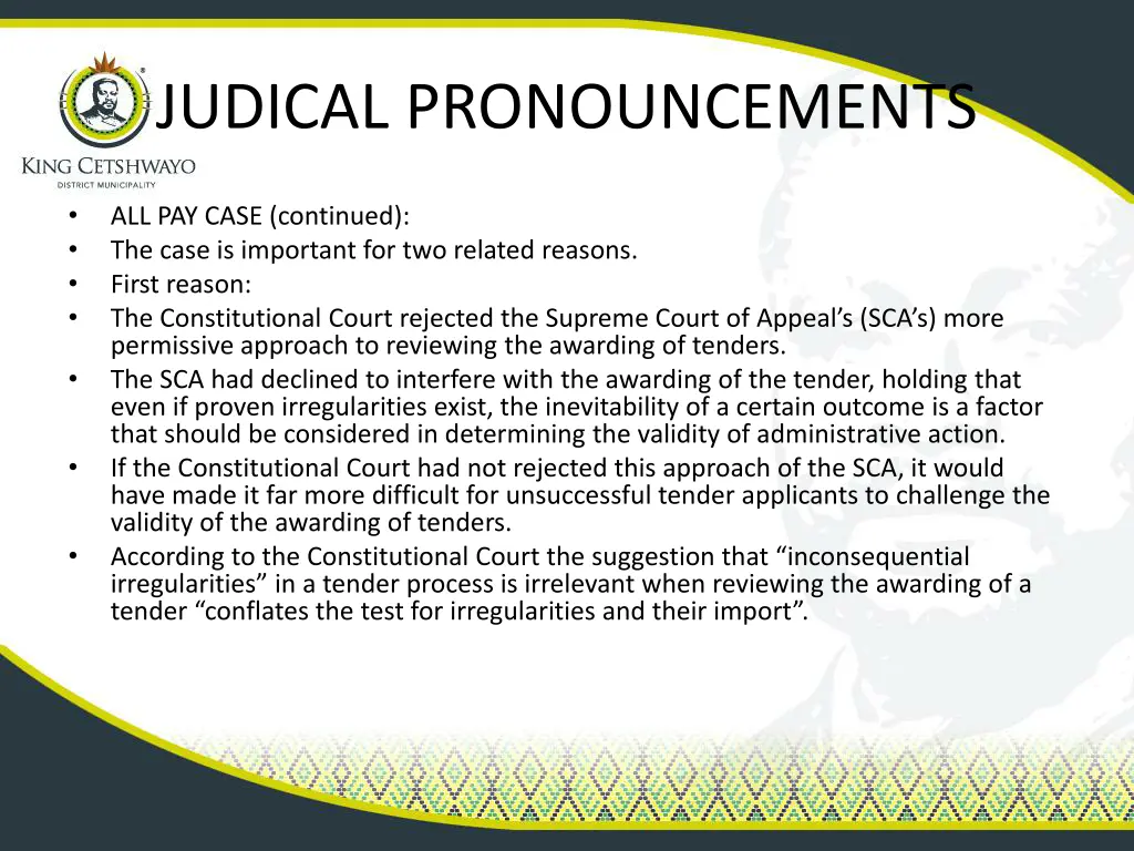 judical pronouncements 1