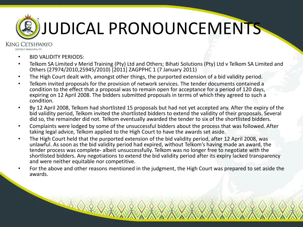judical pronouncements 6