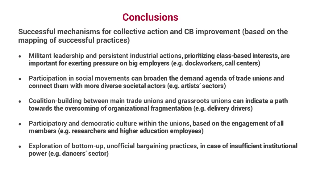 conclusions