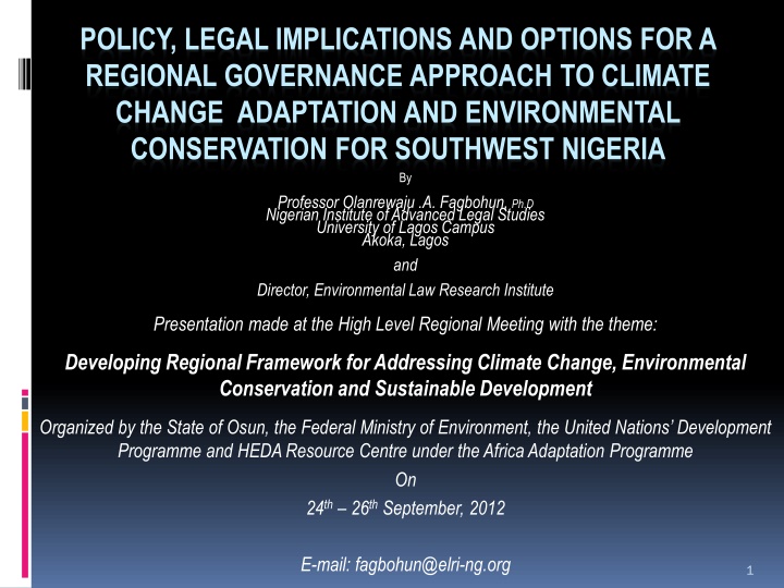 policy legal implications and options