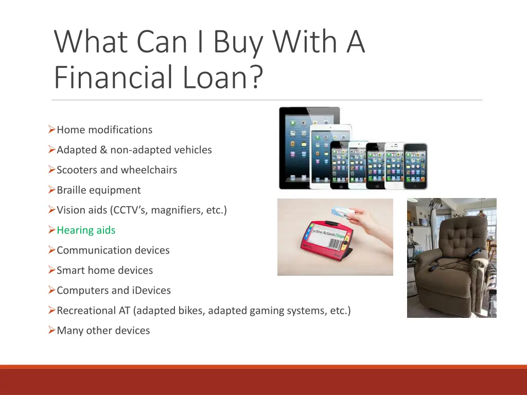 what can i buy with a financial loan