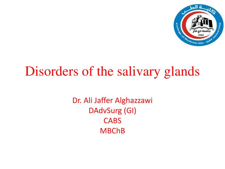 disorders of the salivary glands