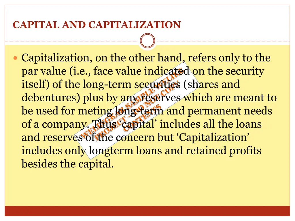capital and capitalization 1