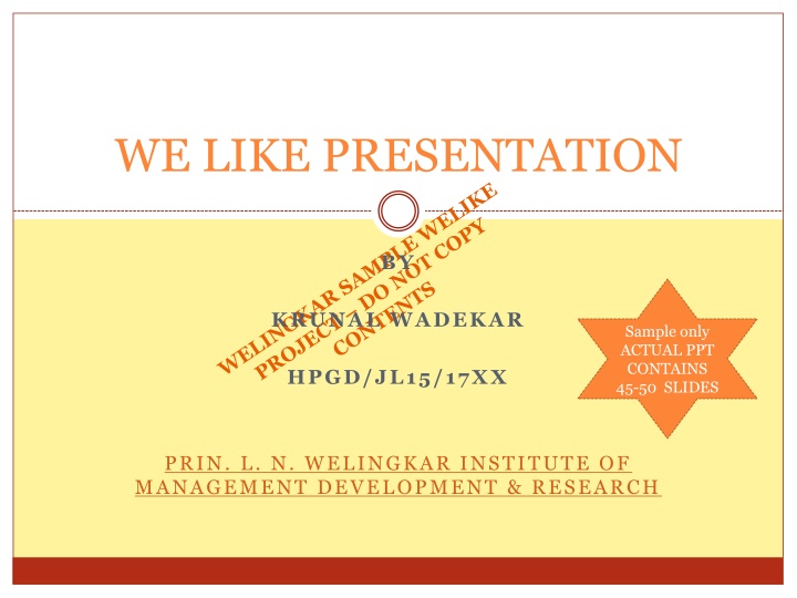 we like presentation