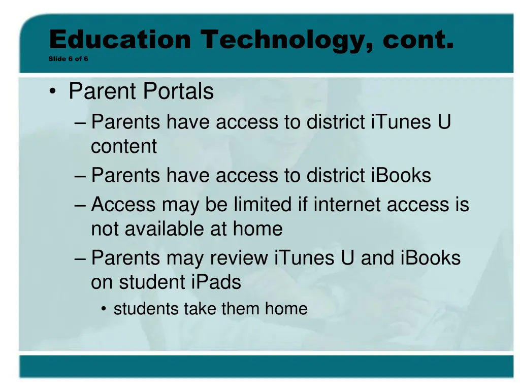 education technology cont slide 6 of 6