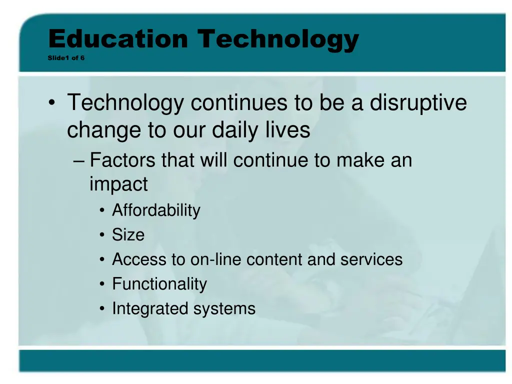 education technology slide1 of 6