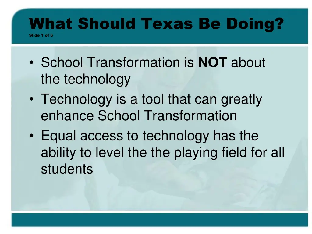what should texas be doing slide 1 of 6