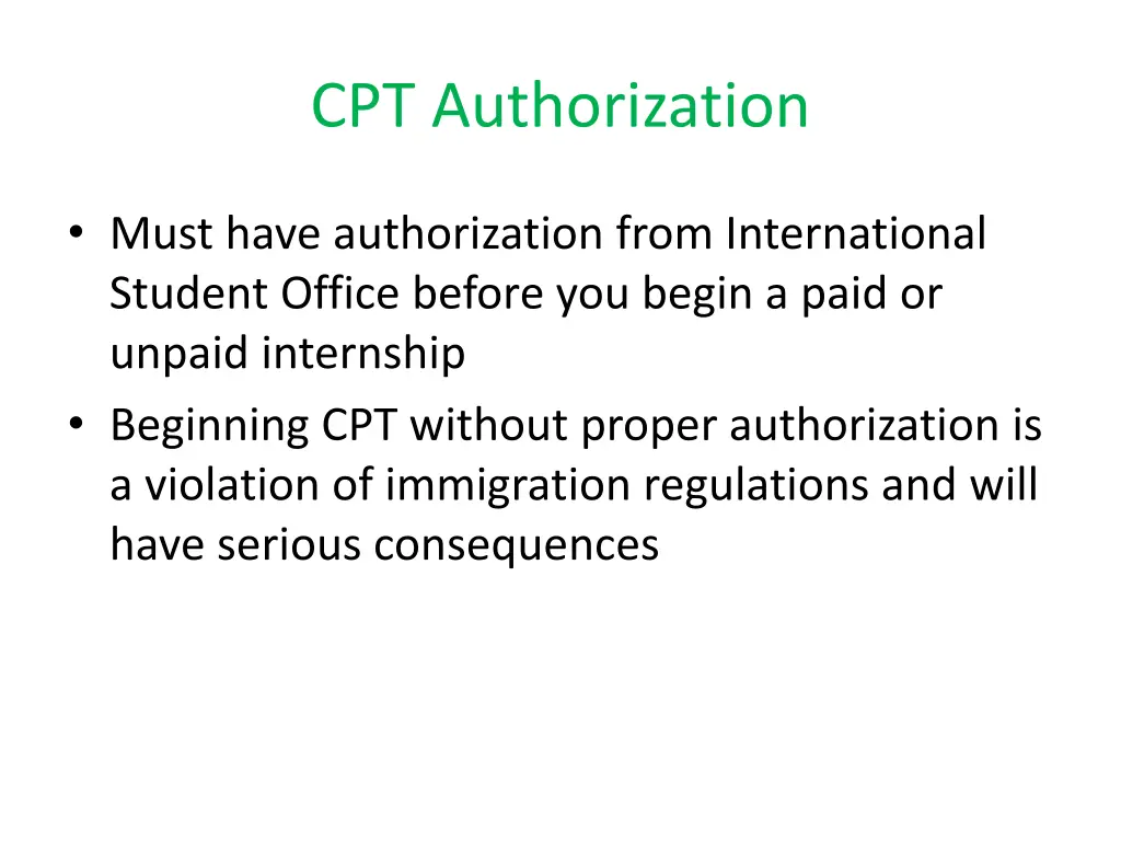 cpt authorization