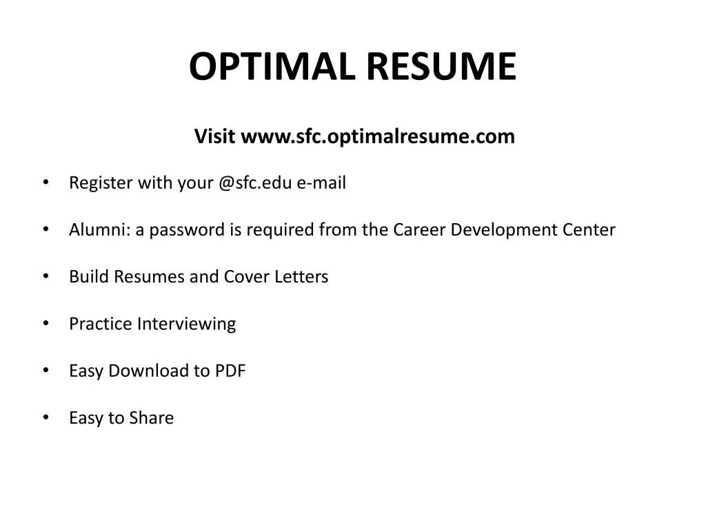 optimal resume