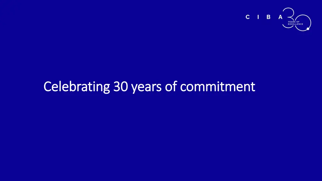 celebrating 30 years of commitment celebrating