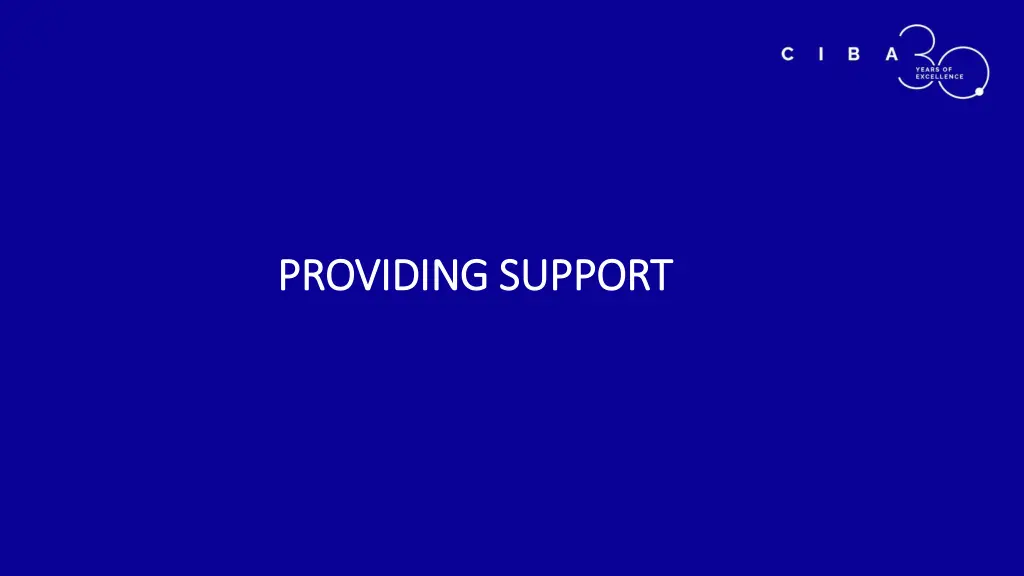 providing support providing support