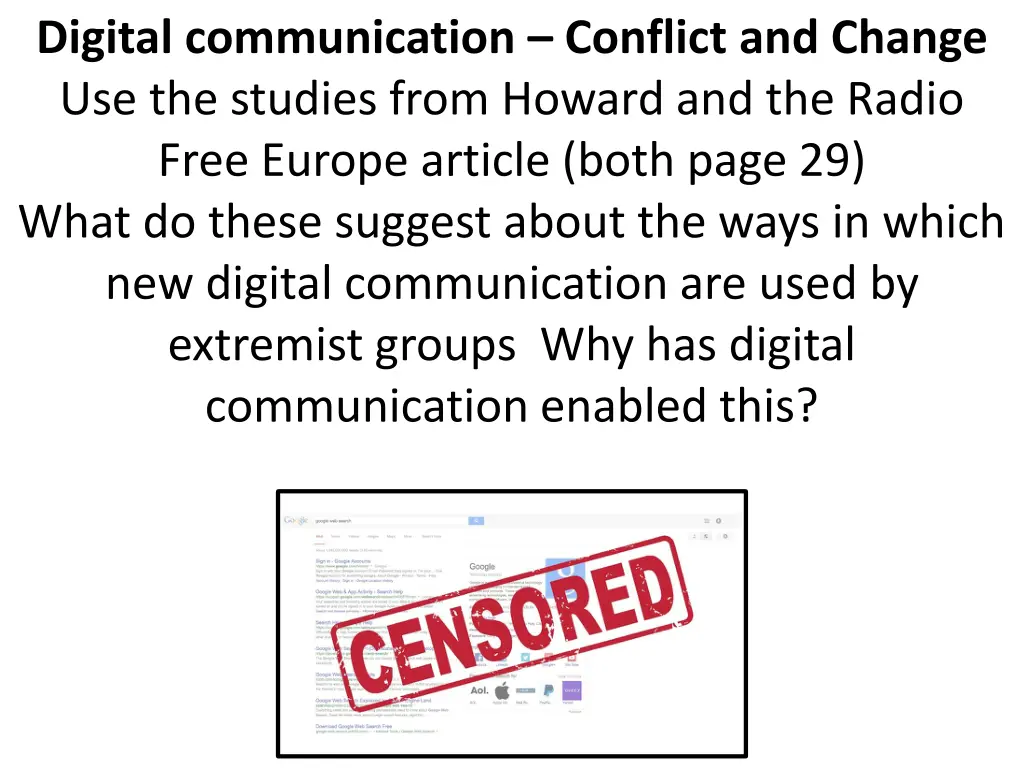 digital communication conflict and change