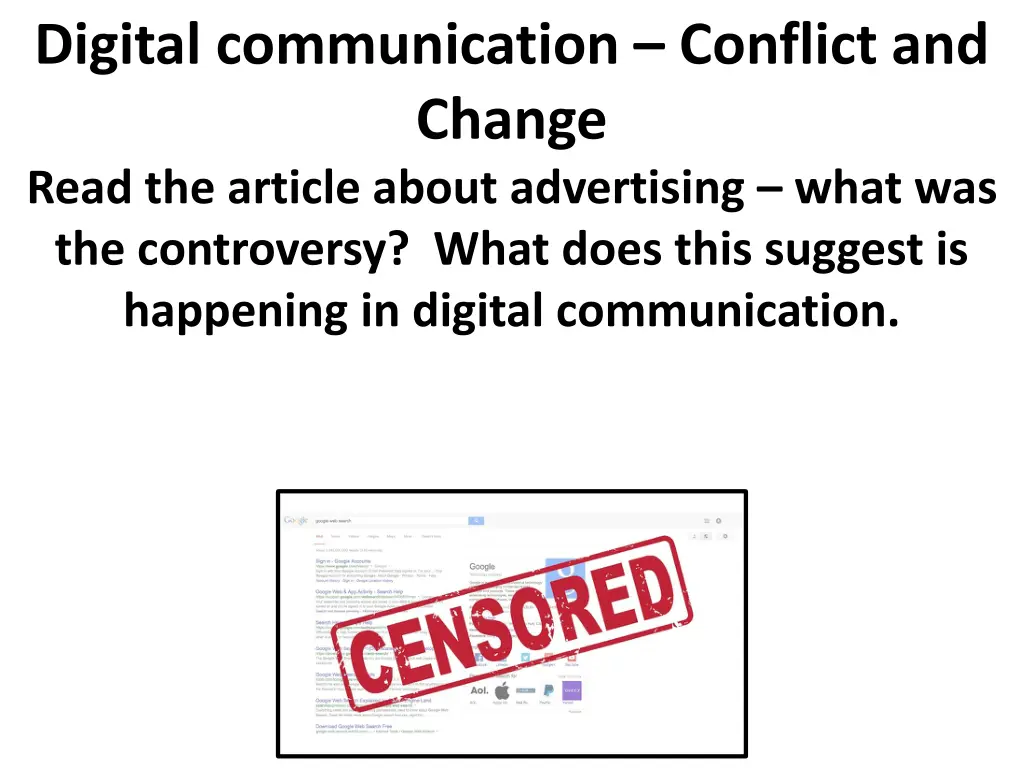 digital communication conflict and change read