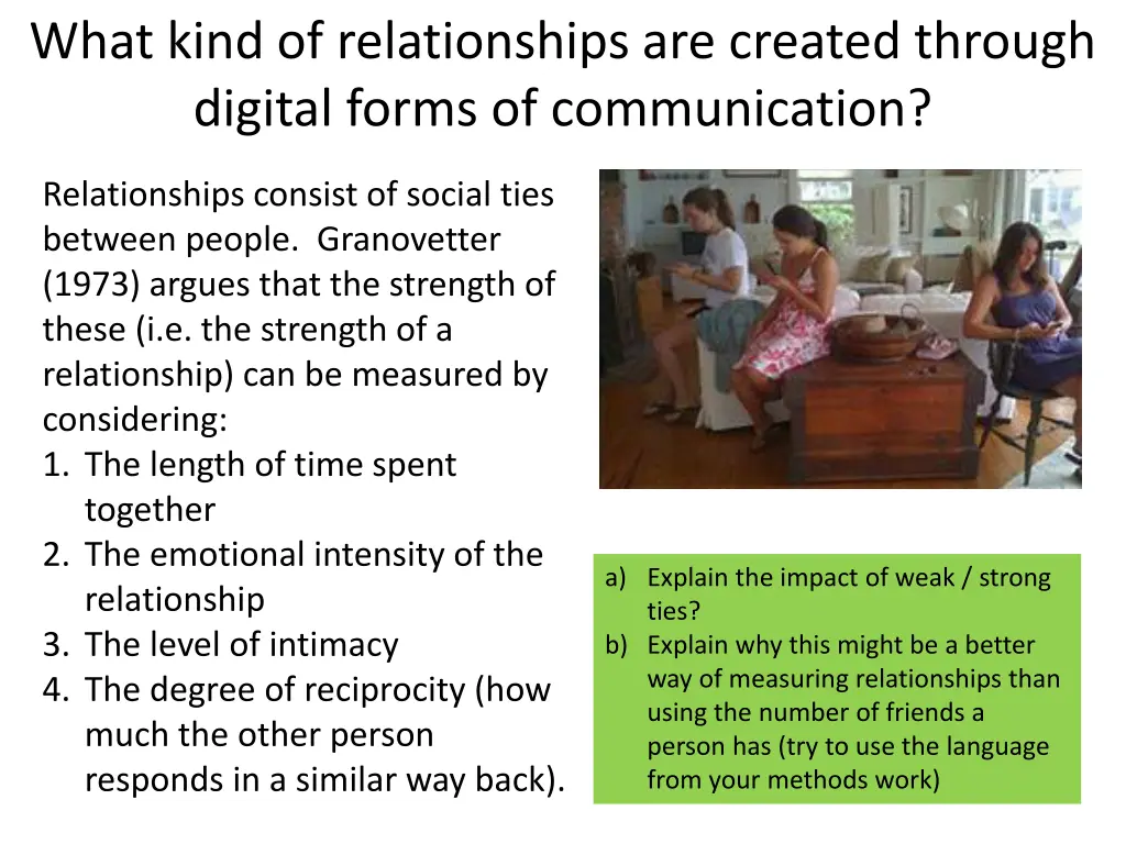 what kind of relationships are created through