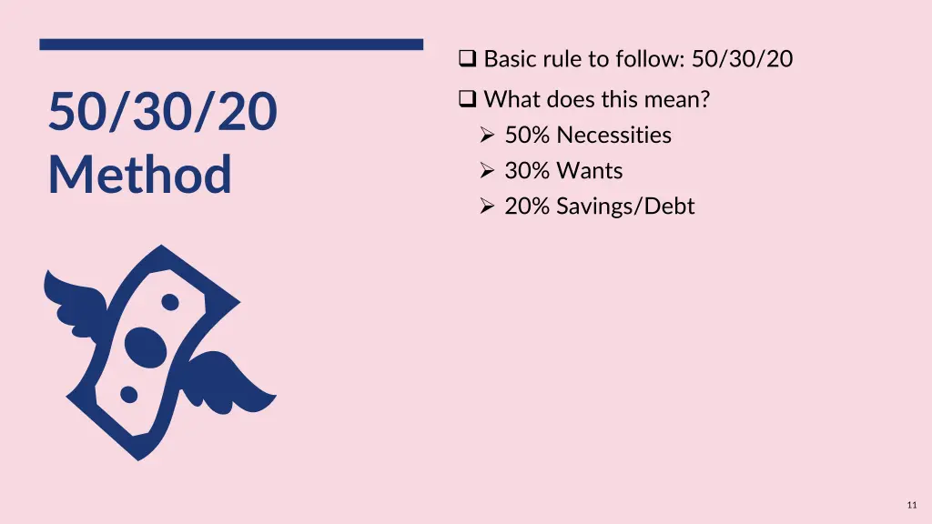 basic rule to follow 50 30 20