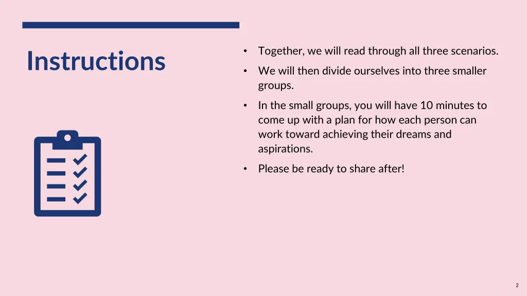 together we will read through all three scenarios