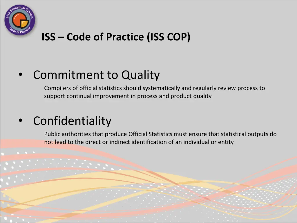 iss code of practice iss cop