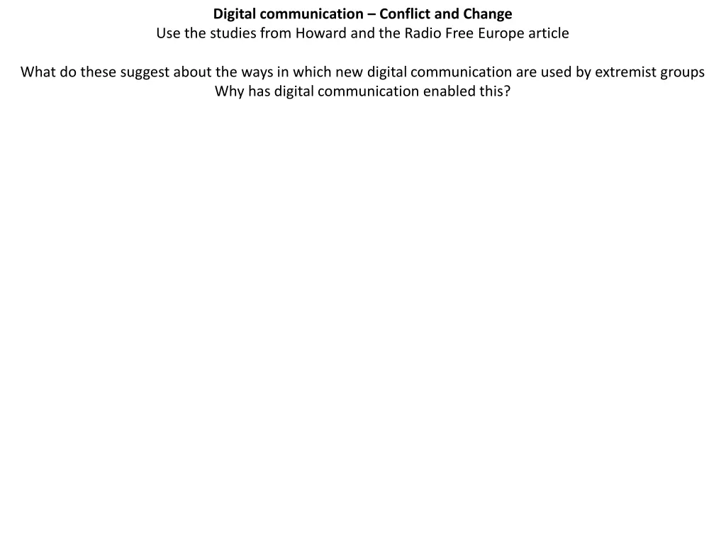 digital communication conflict and change