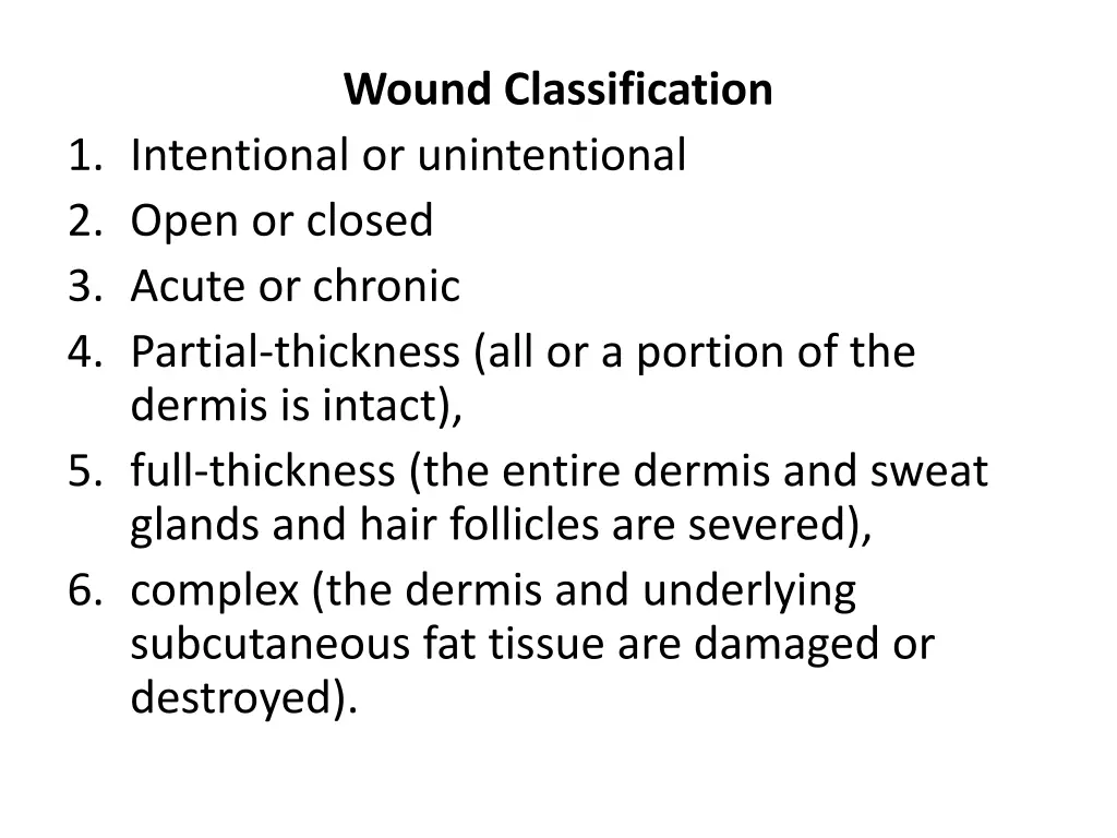 wound classification