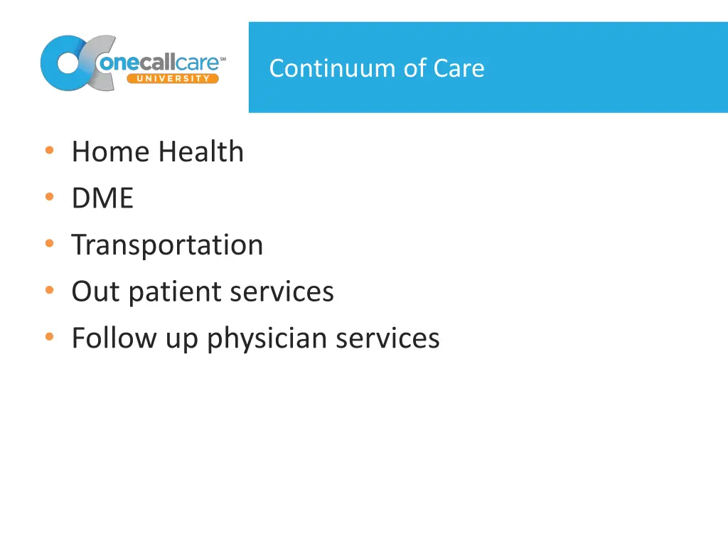 continuum of care