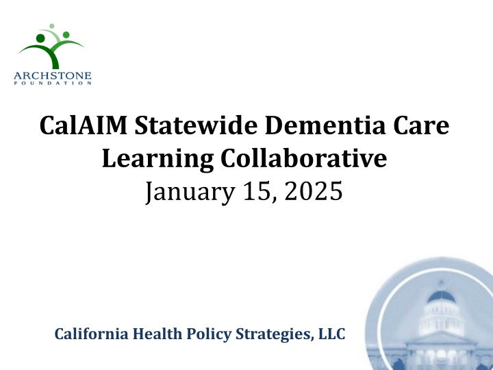 calaim statewide dementia care learning