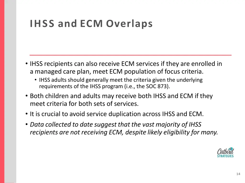 ihss and ecm overlaps