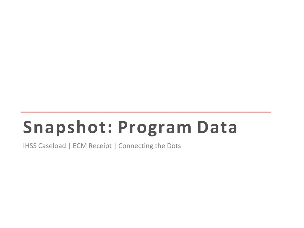 snapshot program data