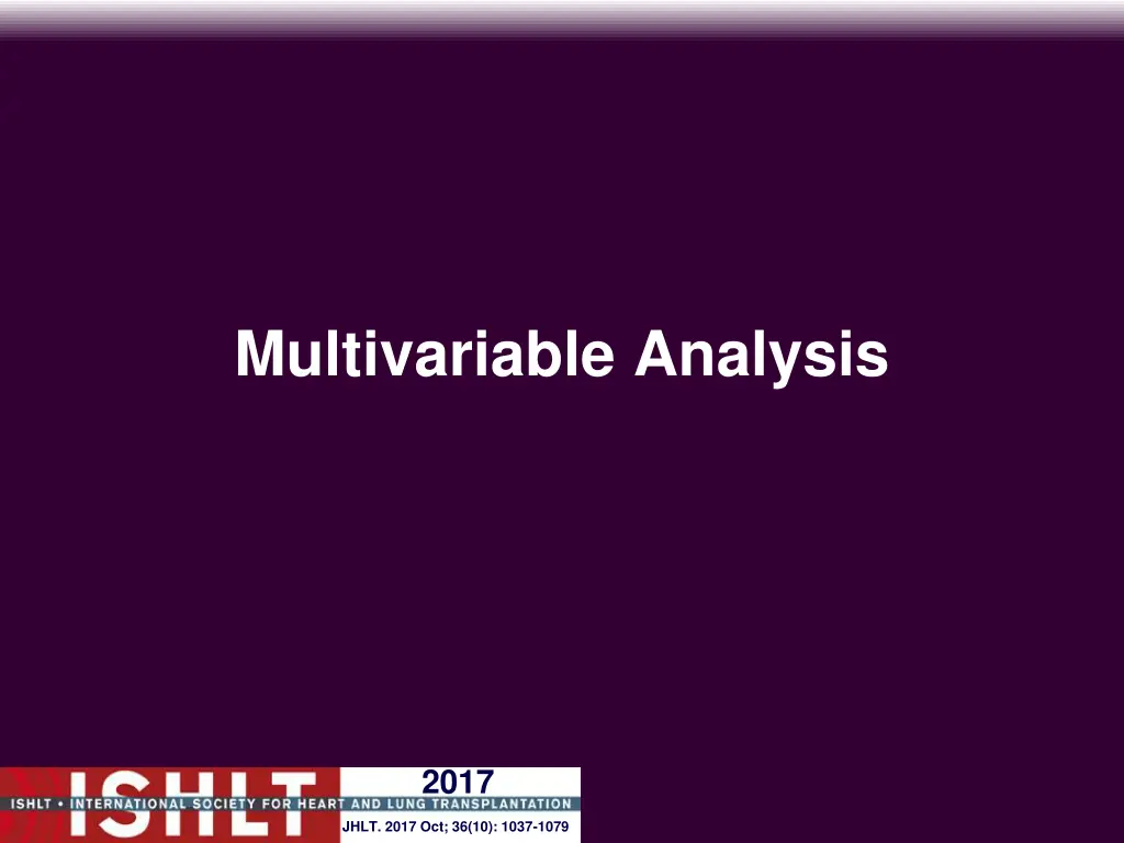 multivariable analysis
