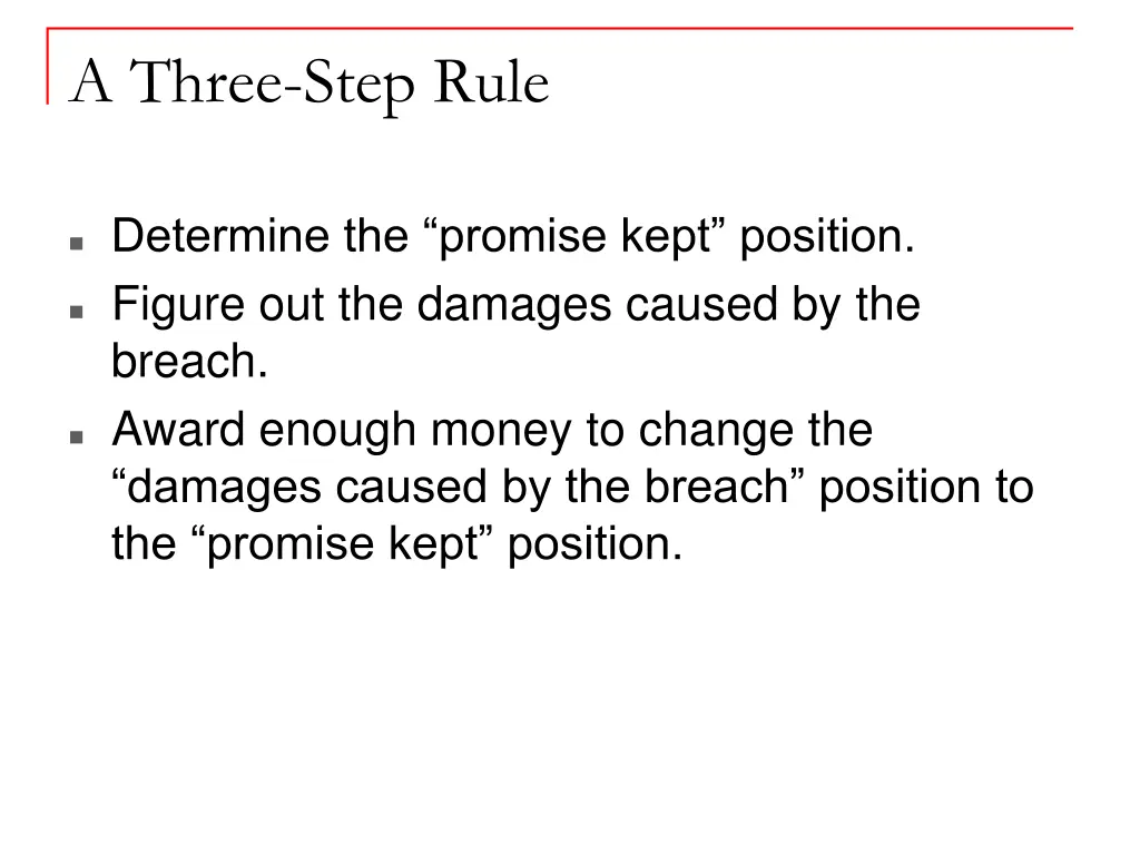 a three step rule