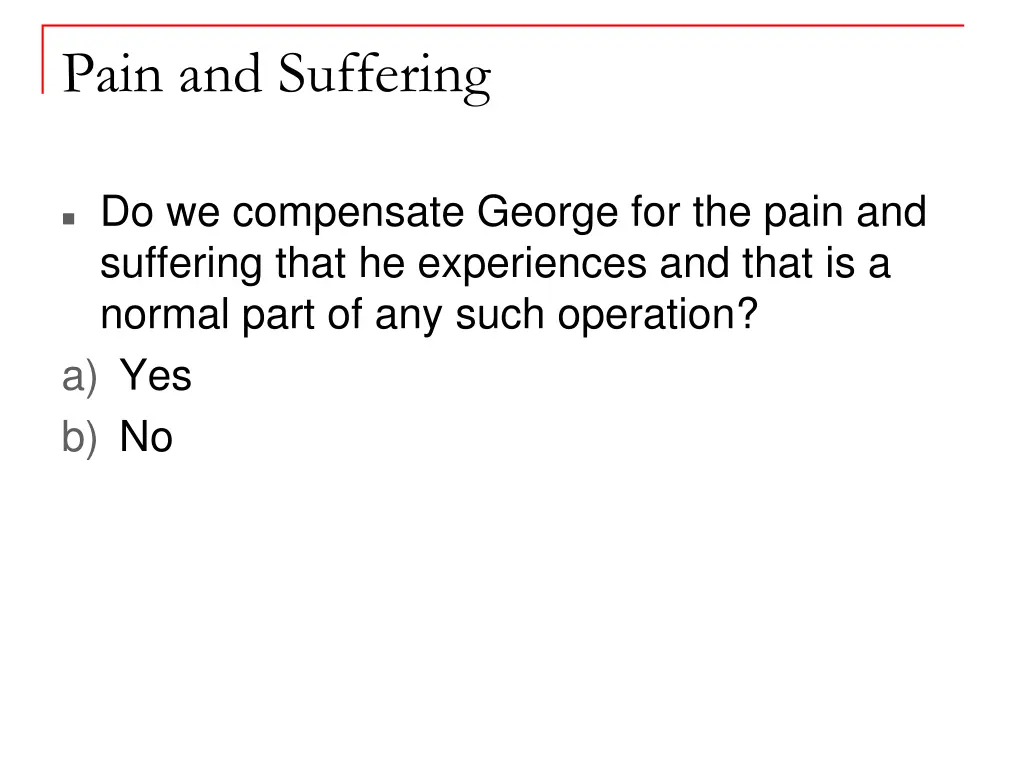 pain and suffering