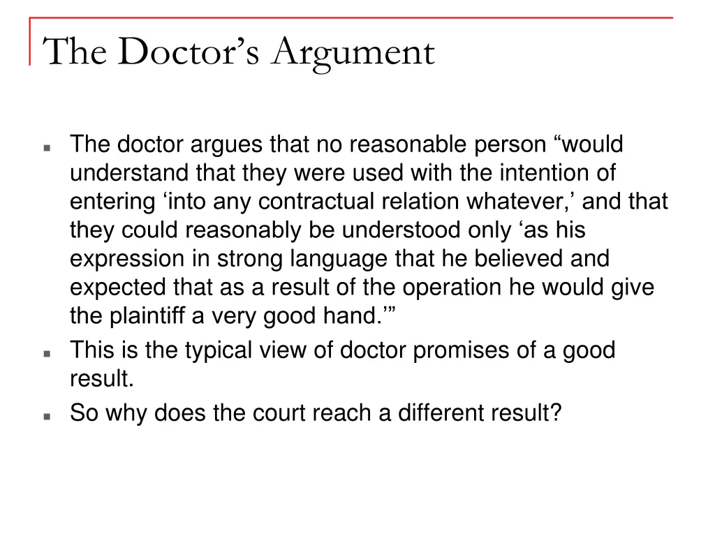 the doctor s argument