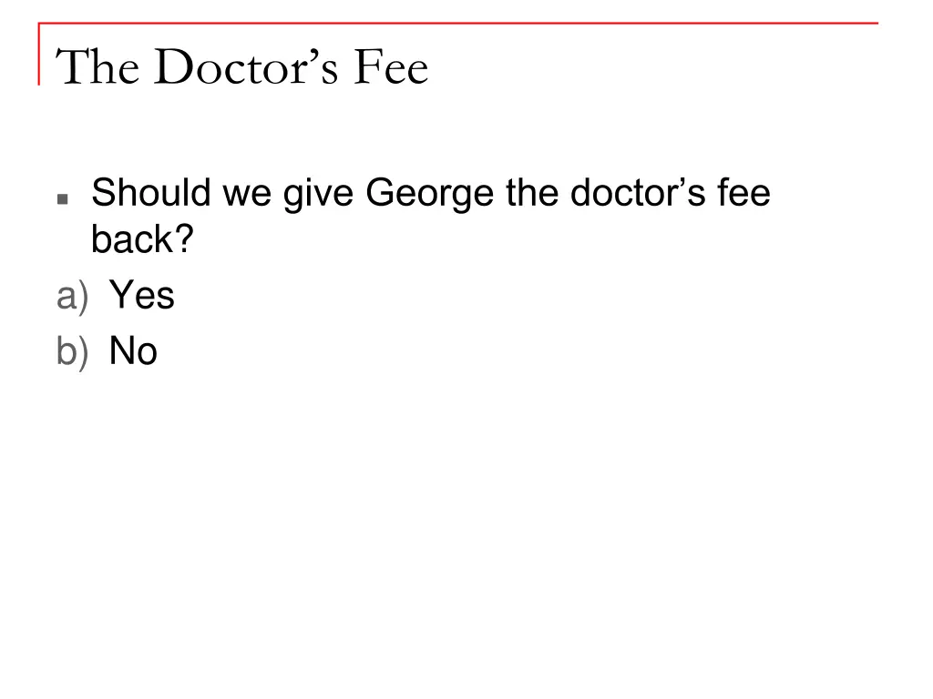 the doctor s fee