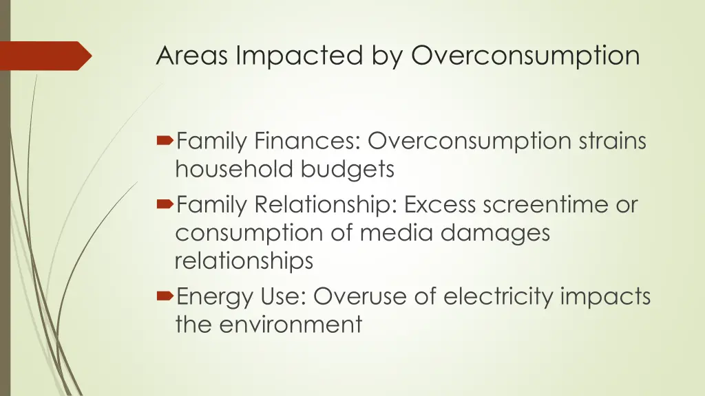 areas impacted by overconsumption 1
