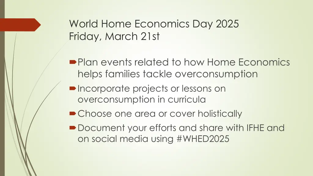 world home economics day 2025 friday march 21st