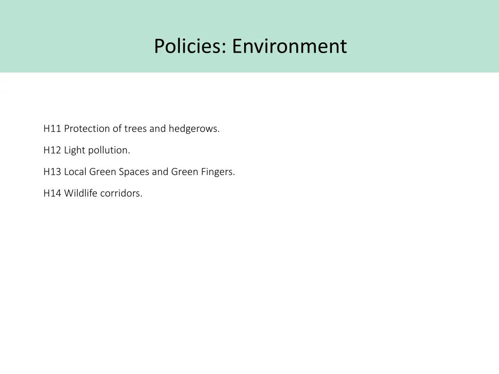 policies environment