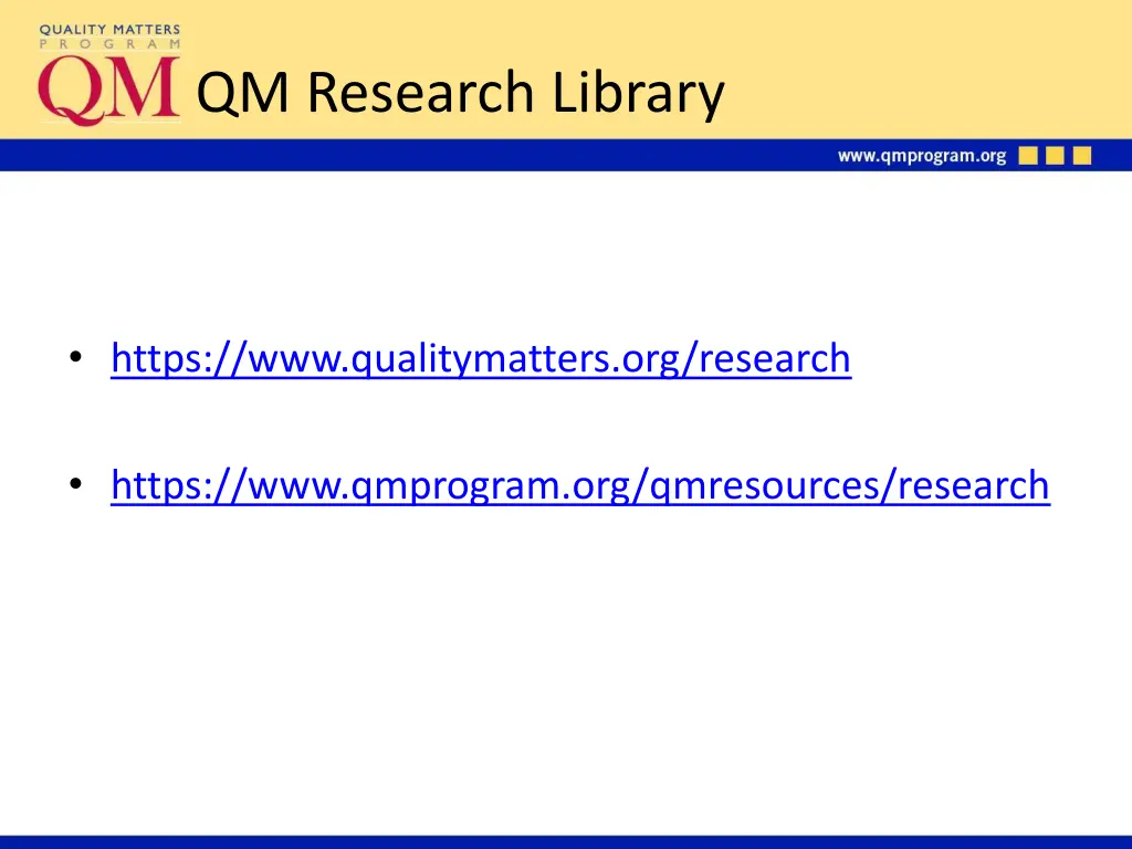 qm research library