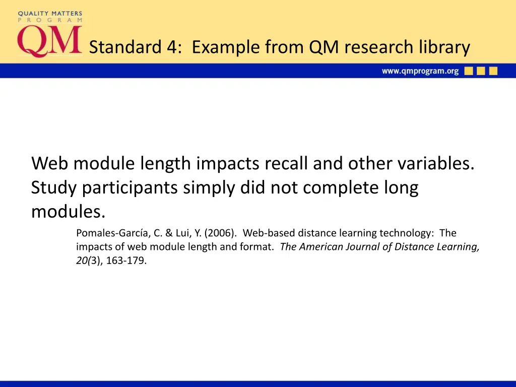 standard 4 example from qm research library