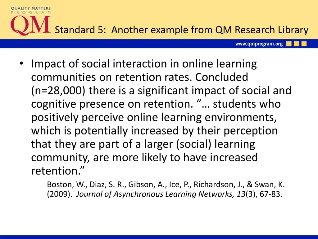 standard 5 another example from qm research