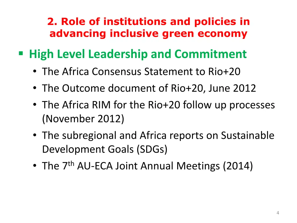 2 role of institutions and policies in advancing