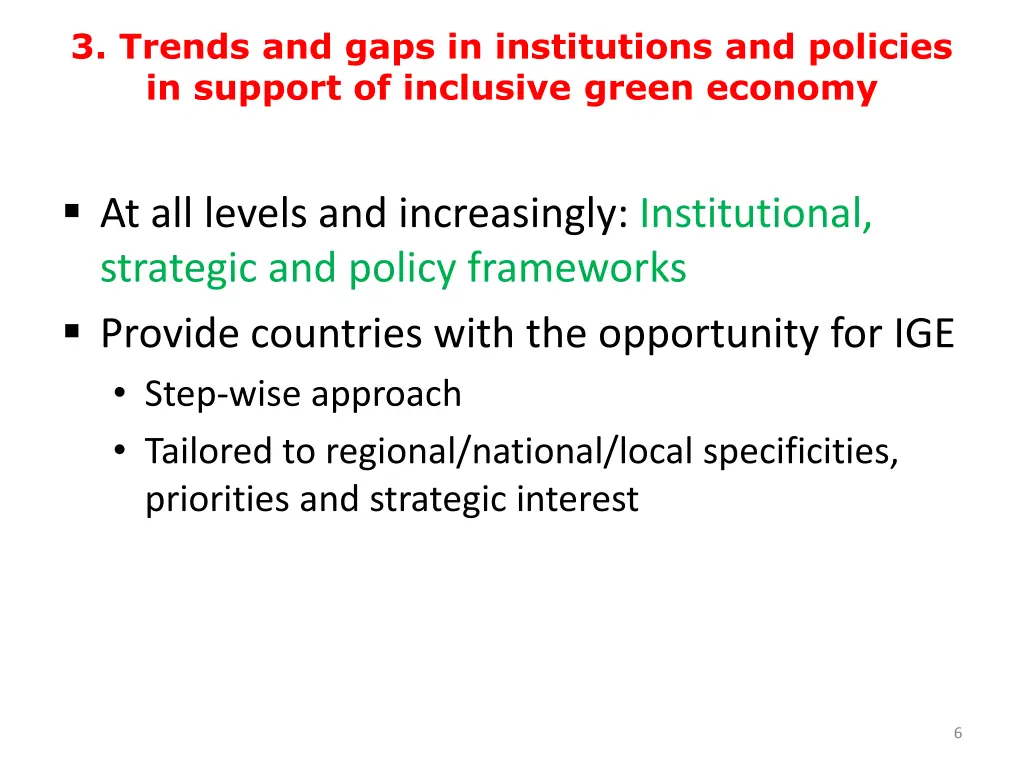 3 trends and gaps in institutions and policies