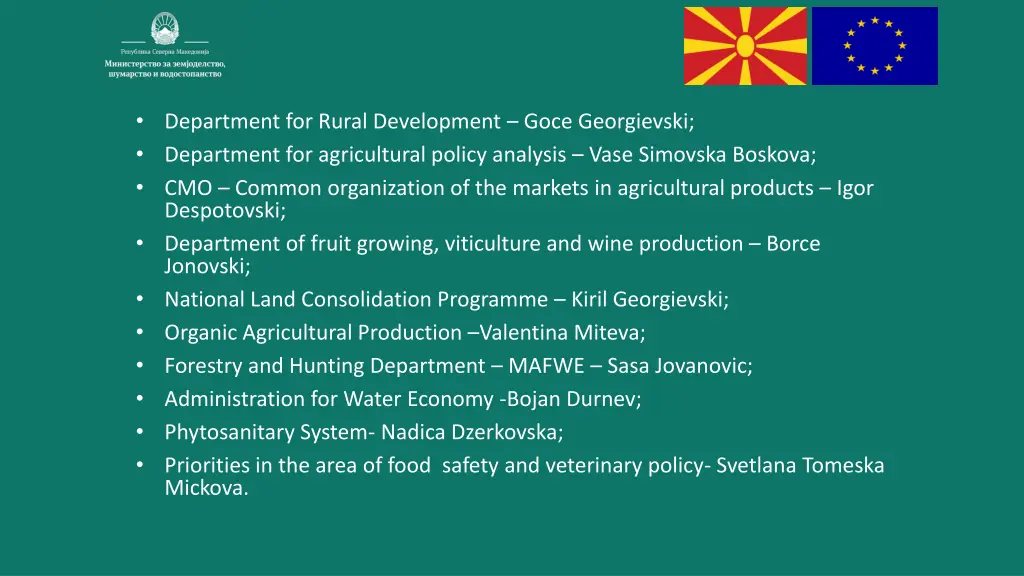 department for rural development goce georgievski