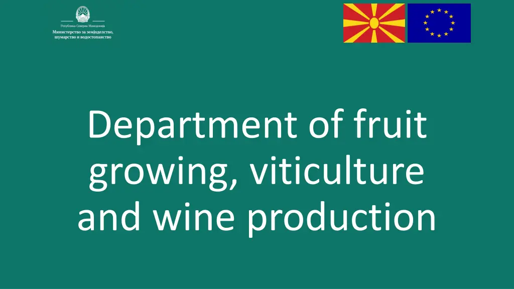 department of fruit growing viticulture and wine