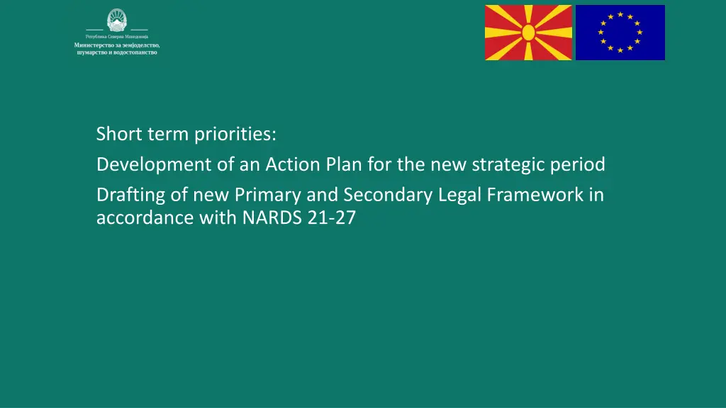 short term priorities development of an action