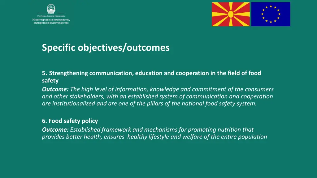 specific objectives outcomes 1
