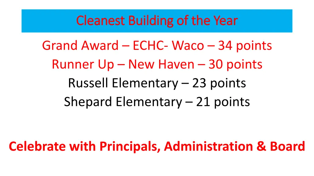 cleanest building of the year cleanest building
