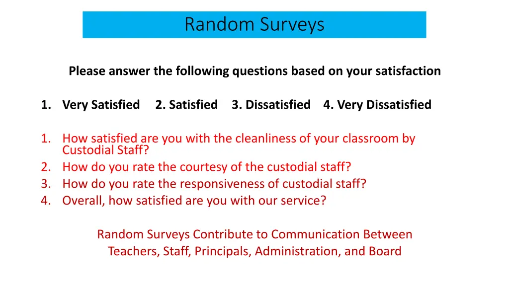 random surveys
