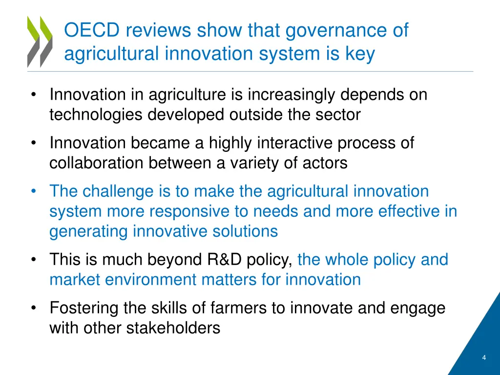 oecd reviews show that governance of agricultural