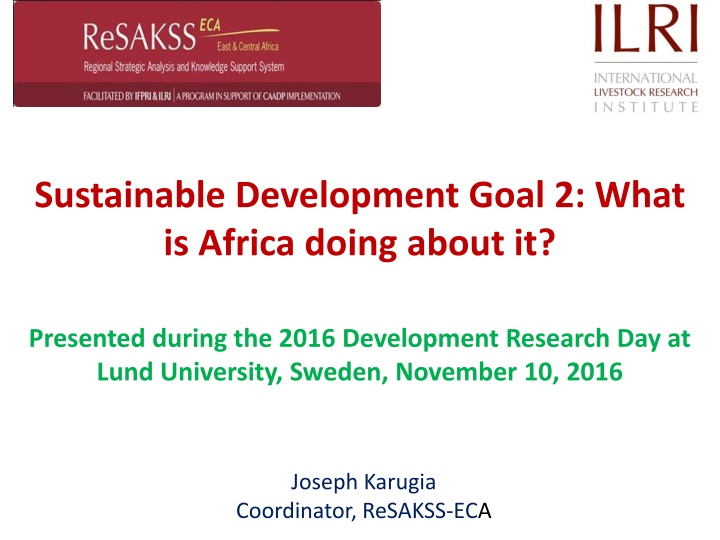sustainable development goal 2 what is africa