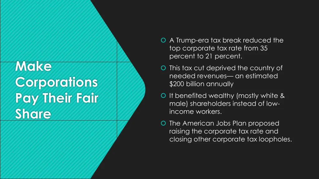 make corporations pay their fair share
