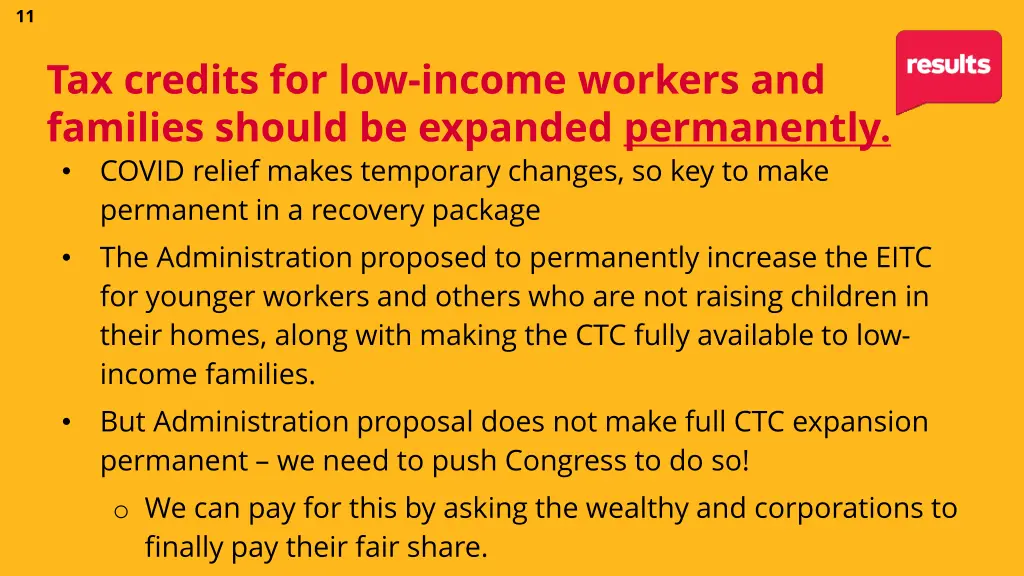 tax credits for low income workers and families